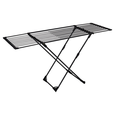 Сушилка напольная для белья раскладная, 3 зоны сушки, 20 метров, LAIMA HOME DUO SLIDING BLACK, 700469