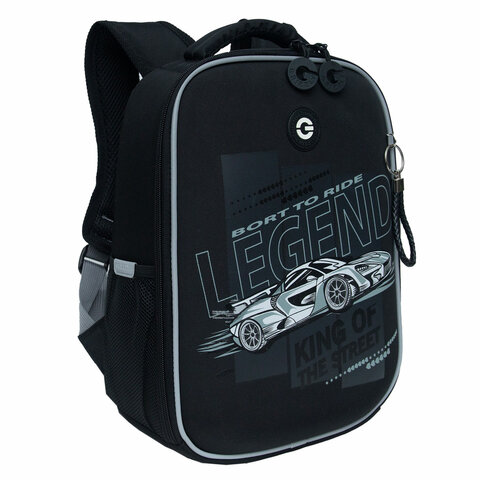 Ранец GRIZZLY анатомическая спинка, облегченный, 1 отделение, для мальчиков, "LEGEND", 37х26х16 см, RAw-497-6/1