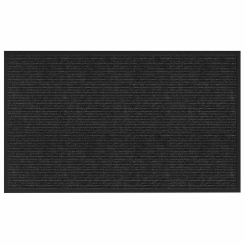 Коврик придверный 90х150 см, ЧЕРНЫЙ, влаго-грязезащитный, 450 г/м2, ребристый, PRIMILA (ПРИМИЛА) EXTRA, 701031