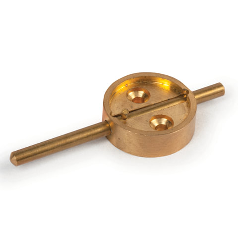 Опечатывающее устройство со штоком, диаметр 27 мм, длина штока 7 см, латунь, 601926
