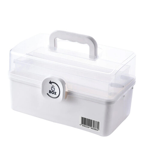 Аптечка большая домашняя органайзер для хранения с наполнением, 46 предметов, DASWERK (ДАСВЕРК), 881117