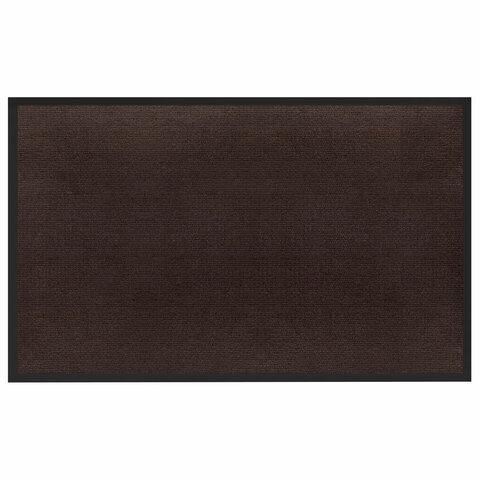 Коврик придверный 80х120 см, КОРИЧНЕВЫЙ, влаго-грязезащитный, 300 г/м2, рубчик, PRIMILA (ПРИМИЛА) STANDARD, 701016