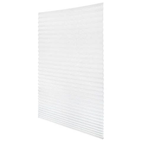 Жалюзи-плиссе, штора тканевая самоклеящаяся BRABIX, 90х180 см, СТАНДАРТ+, 80 г/м2, цвет белый, 1 шт., 700008