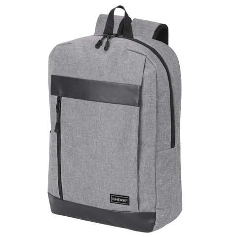 Рюкзак HEIKKI PLANE (ХЕЙКИ) универсальный, отделение для ноутбука, серый, 42х30х14 см, 273887