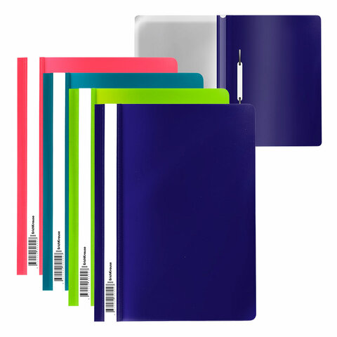 Скоросшиватель пластиковый ERICH KRAUSE "Soft Reef", A4, 120/180 мкм, ассорти, 62954