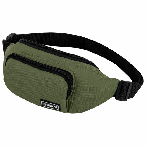 Сумка на пояс HEIKKI RIO (ХЕЙКИ), карман, регулируемый ремень, хаки, 30х12x10 см, 272616