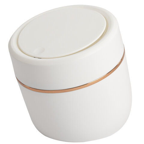 Контейнер, урна, ведерко для мусора с микролифтом НАСТОЛЬНОЕ 2 л, 150х160 мм, белый, BOOMHOUSE (БумХаус), 238900