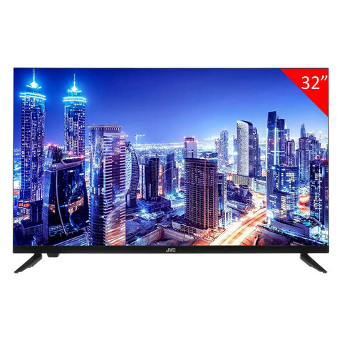 Телевизор JVC LT-32M595, 32'' (81 см), 1366x768, HD, 16:9, Android TV, Wi-Fi, безрамочный, черный