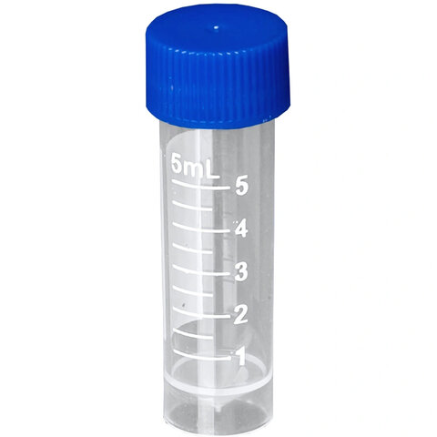 Криопробирка (пробирка лабораторная) 5,0 мл, стерильная, КОМПЛЕКТ 200 шт., MR MED
