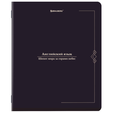 Тетрадь предметная VINTAGE 48 л., SoftTouch, АНГЛИЙСКИЙ ЯЗЫК, клетка, подсказ, BRAUBERG, 405150