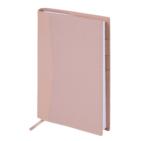 Ежедневник недатированный В6 130х185 мм BRAUBERG "Glam", под кожу, 160 л., розовый, 116219