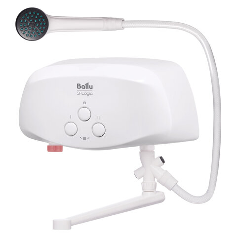 Водонагреватель проточный электрический BALLU 3-Logic TS, ненапорный, 3,5 кВт, 2 л/м, кран + душ, НС-1588892