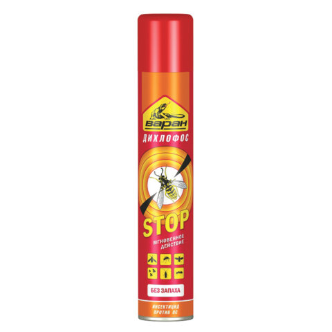 Средство инсектицидное от ос с мгновенным действием ДИХЛОФОС 680 мл, ВАРАН, без запаха, СИБИАР, 5-03.02.001.23