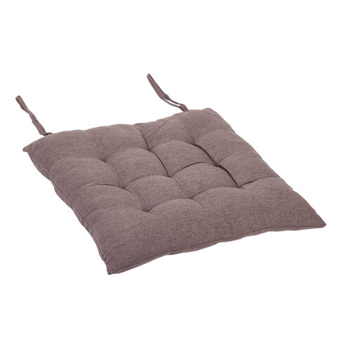 Подушка на стул "РОГОЖКА", 40x40 см, полиэстер, коричневая, PRIMILA (ПРИМИЛА) LUX, 700501