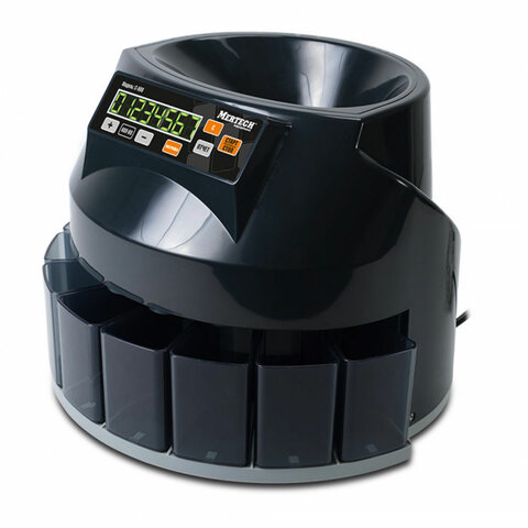 Счетчик-сортировщик монет MERTECH C-500, 300 монет/мин., загрузка 2000 монет, 8 приемных лотков, 5523