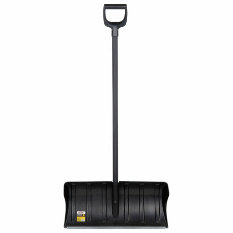 Лопата снеговая 60х28 см "СКРЕПЕРОК" ребра жесткости, алюминиевая планка, черенок с V-образной ручкой, ГРАНДМАСТЕР, 700333