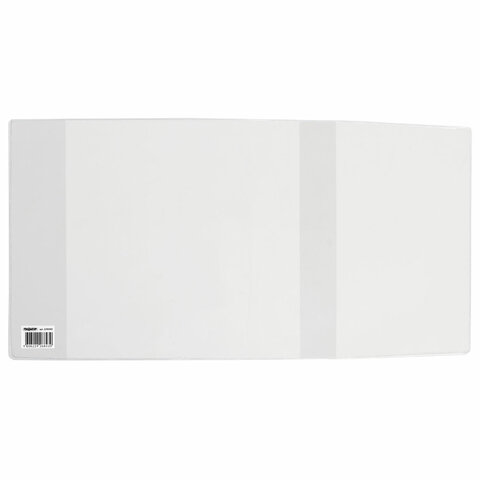 Обложка ПП со штрихкодом для рабочих тетрадей и прописей, 70 мкм, 220х460 мм, универсальная, прозрачная, ПИФАГОР, 229345