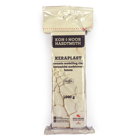 Паста (масса) для моделирования и лепки керамическая KOH-I-NOOR, отвердевающая, 1000 г, белая, 13170600000