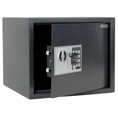 Сейф мебельный DASWERK (ДАСВЕРК) SC-300EL (300х380х300 мм), электронный замок, графит, 291346