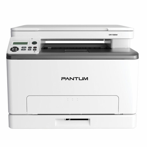 МФУ лазерное ЦВЕТНОЕ PANTUM CM1100DW "3 в 1" А4, 18 стр./мин., 30000 стр./мес., ДУПЛЕКС, Wi-Fi, сетевая карта