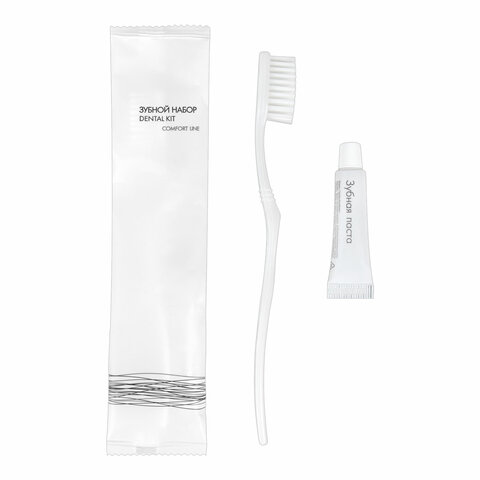 Зубной набор КОМПЛЕКТ 300 шт., COMFORT LINE (зубная щётка + зубная паста 5 г), саше, флоупак, 00-00027996