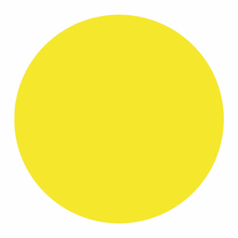 Знак безопасности "Желтый круг на двери", КОМПЛЕКТ 5 шт., диаметр 150 мм, пленка самоклеящаяся, И 16, И16