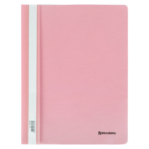 Скоросшиватель пластиковый BRAUBERG "Pastel" А4, 130/180 мкм, персиковый, 270457