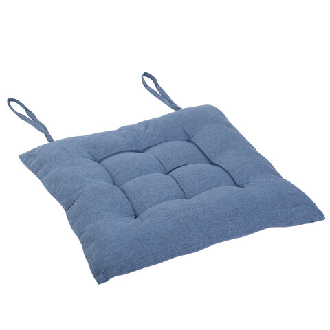 Подушка на стул "РОГОЖКА", 40x40 см, полиэстер, синяя, PRIMILA (ПРИМИЛА) LUX, 700503