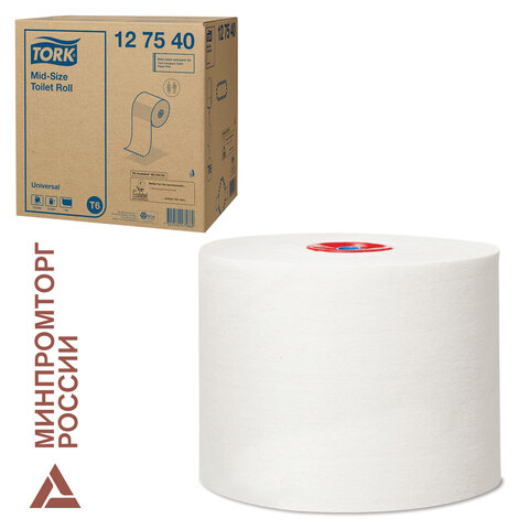 Бумага туалетная 135 м, TORK (Система Т6) UNIVERSAL, КОМПЛЕКТ 27 рулонов, белая, 127540