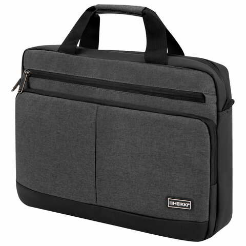 Сумка портфель HEIKKI FORWARD (ХЕЙКИ) с отделением для ноутбука 15,6", темно-серая, 29х40х9 см, 272611