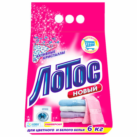 Стиральный порошок универсальный 6 кг, ЛОТОС НОВЫЙ, 882П