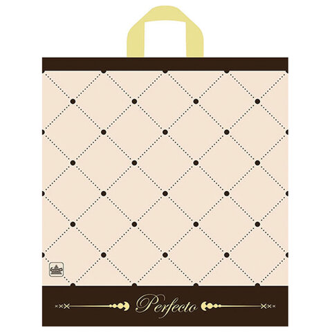 Пакет с петлевой ручкой ПВД, 42х46 см, "Перфекто Шик", 95 мкм, н00112571