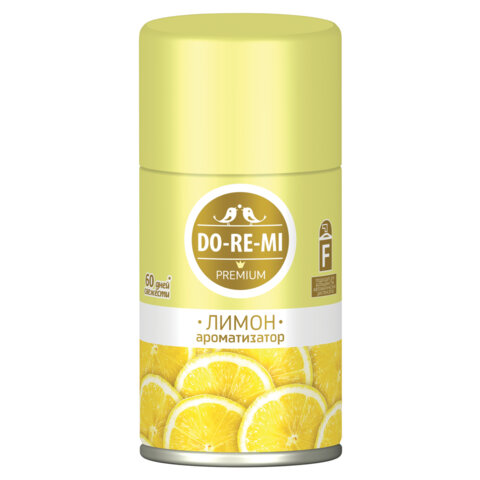 Сменный баллон для автоматических освежителей 250 мл, DO-RE-MI "Лимон", сухое распыление, СИБИАР, 5-02.03.011.24