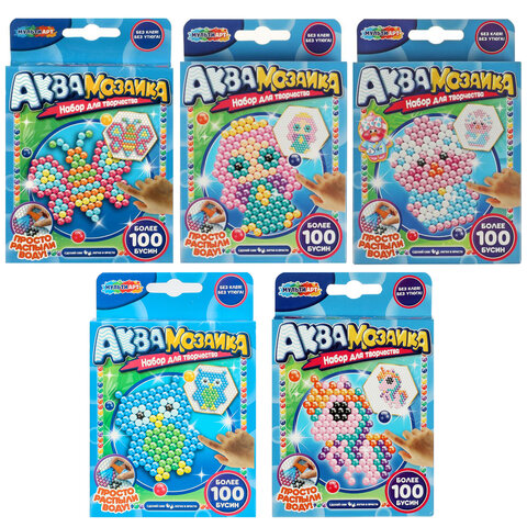Аквамозаика, 100 бусин, АССОРТИ, МУЛЬТИ АРТ