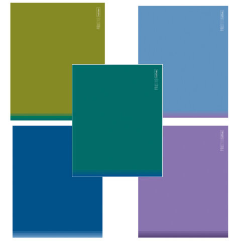 Тетрадь обложка пластик, А5, 96 л., скоба, клетка, HATBER, "PROстиль" (микс в спайке), 090232, 96Т5В1пл