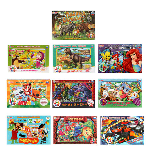 Игра-ходилка настольная, ЛИЦЕНЗИОННЫЕ СЮЖЕТЫ, ассорти, 217х330х27 мм, УМНЫЕ ИГРЫ