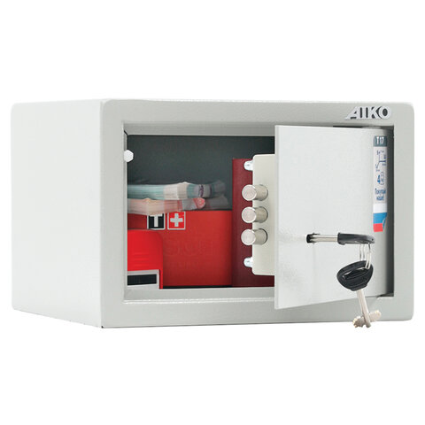 Сейф мебельный AIKO "Т17", 170х260х230 мм, 3,7 кг, ключевой замок, крепление к стене