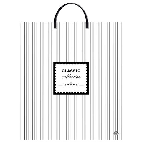 Пакет с пластиковой ручкой ПВД, 44х40 см, "Классическая полоска", 100 мкм, н00269916